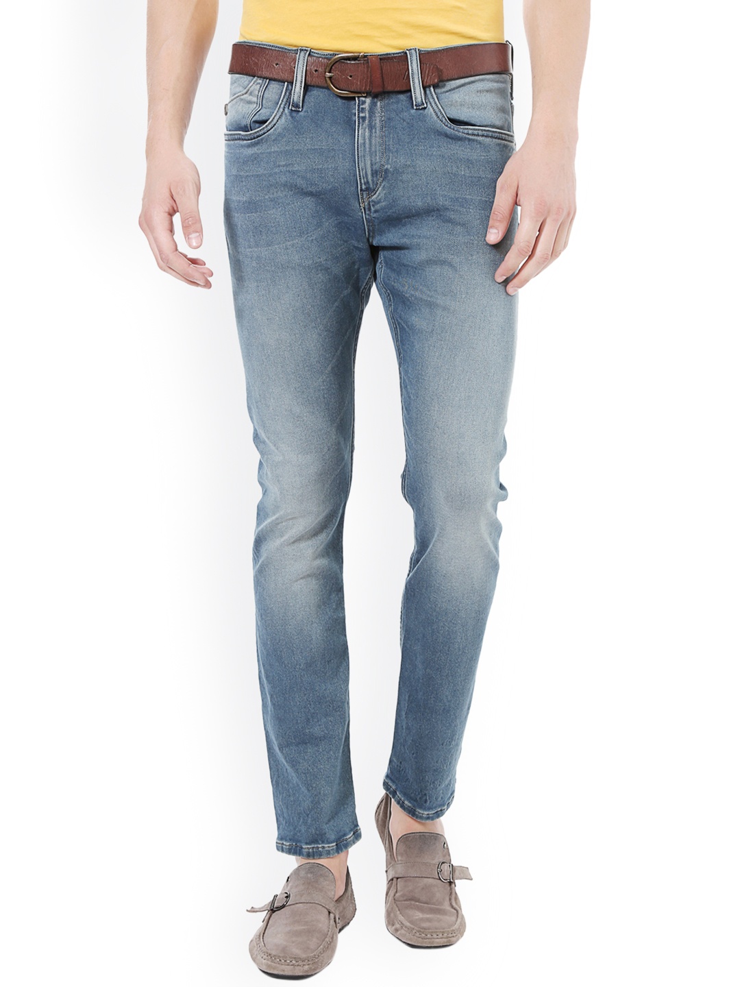 

Allen Solly Men Blue Slim Fit Mid-Rise Clean Look Stretchable Jeans