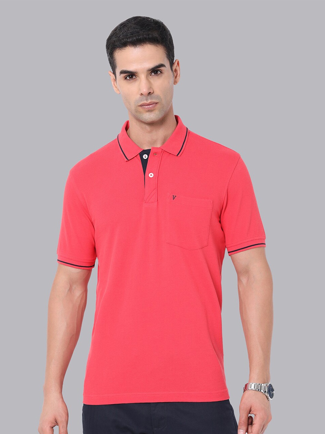 

Van Heusen Sport Polo Collar Pure Cotton T-shirt, Pink