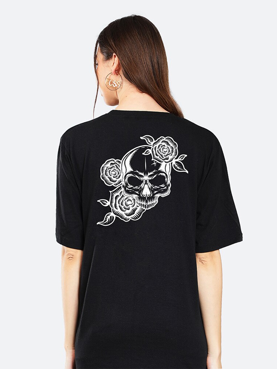 

Mad Over Print Graphic Printed Drop-Shoulder Cotton T-Shirt, Black