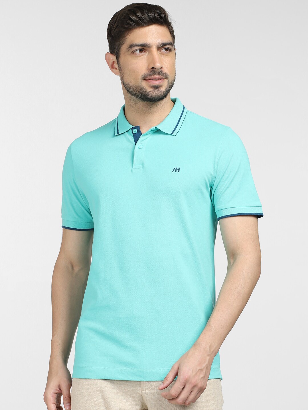 

SELECTED Polo Collar Short Sleeves Slim Fit T-shirt, Blue