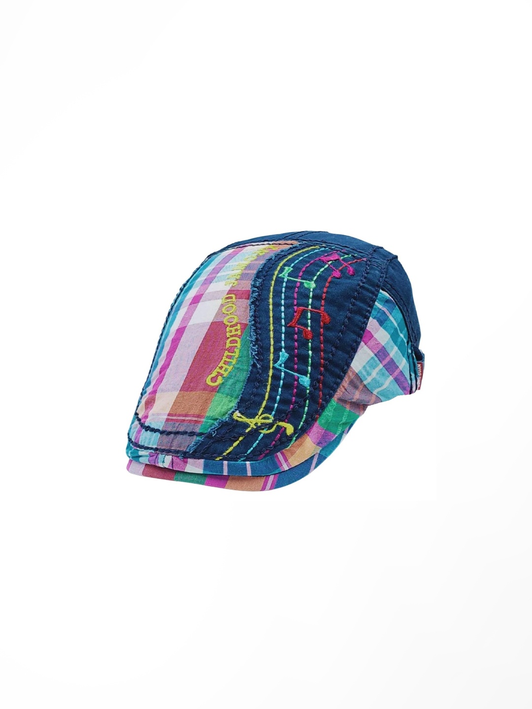 

Zacharias Boys Printed Cotton Ascot Cap, Blue