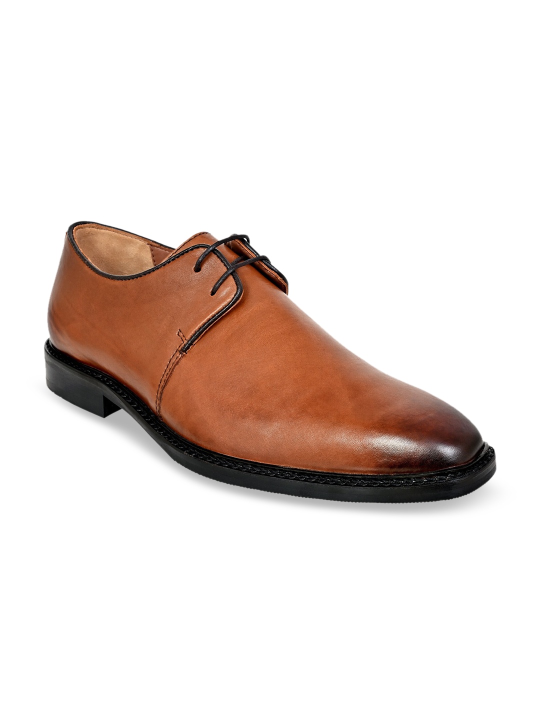 

HX London Men Leather Formal Derbys, Tan