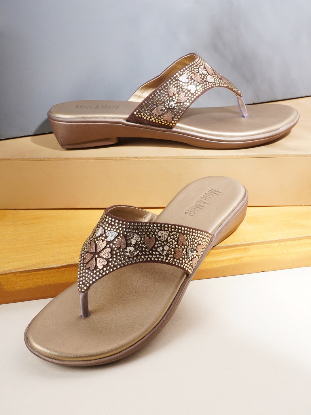 

Style Shoes Embellished Comfort Heels, Copper