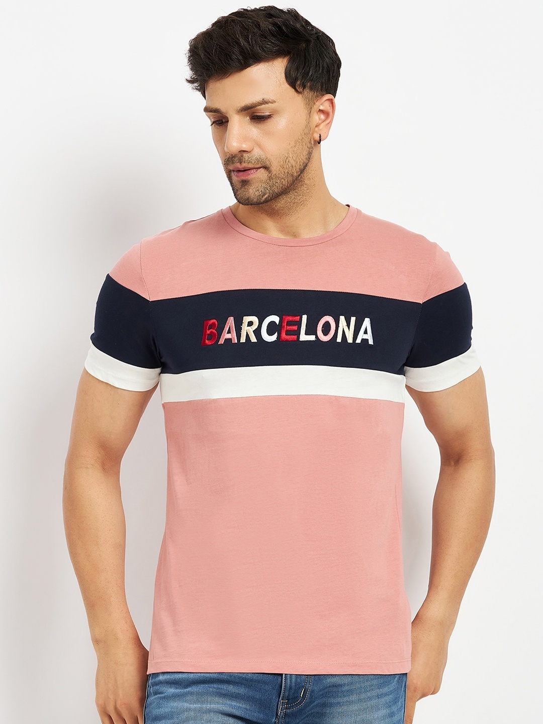 

CAMLA Typography Printed Cotton T-shirt, Pink
