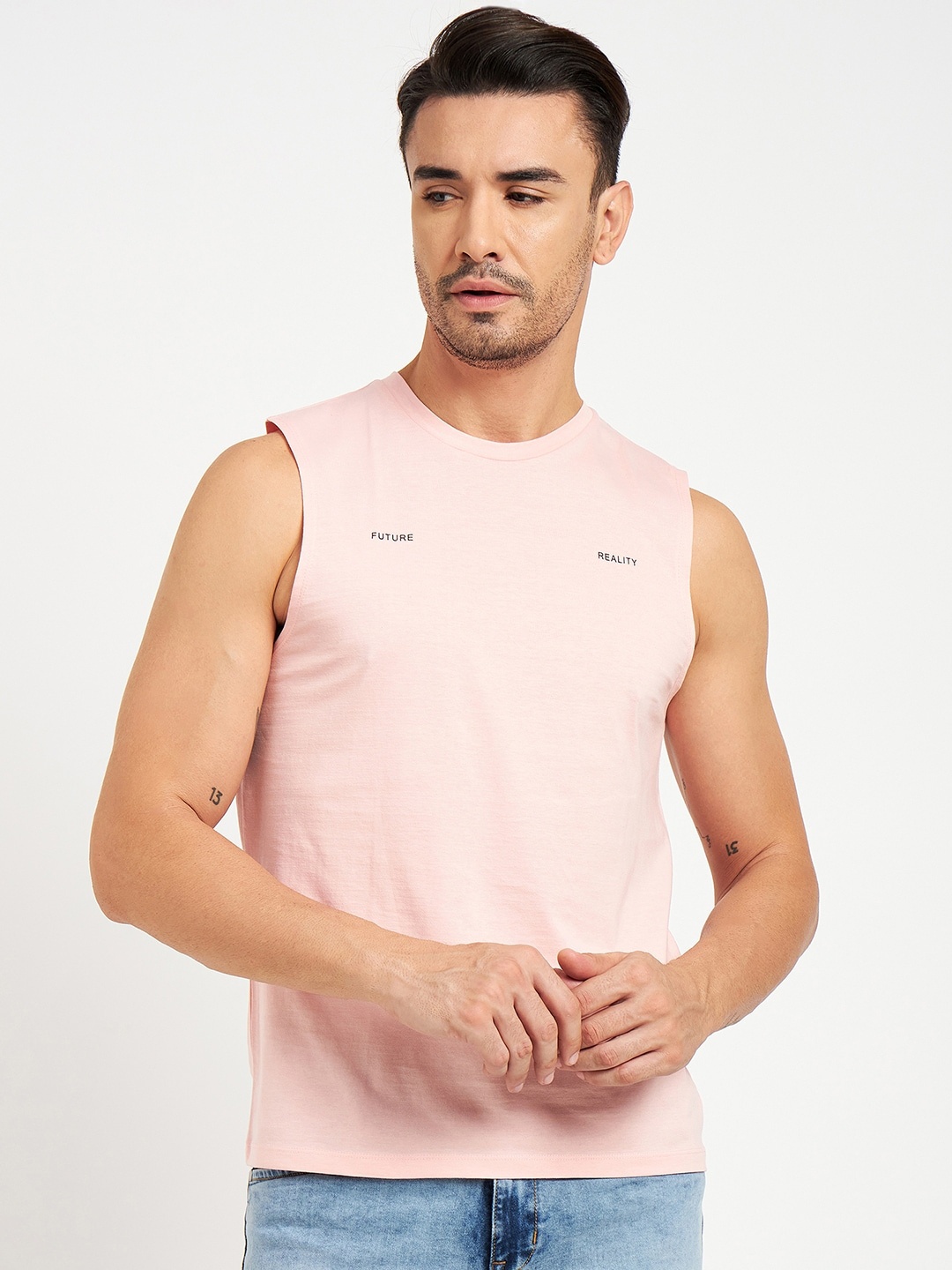 

CAMLA Sleeveless Cotton T-Shirt, Pink