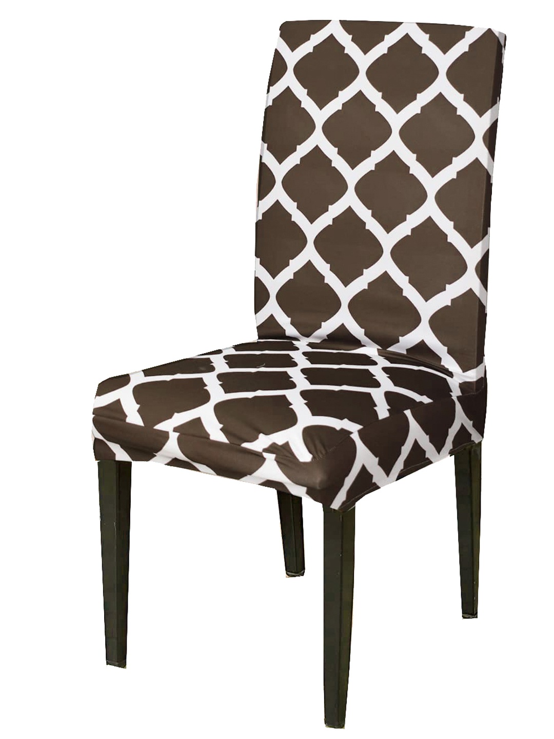 

WEAVERS VILLA 1 Pc Printed Chair Cover, Brown