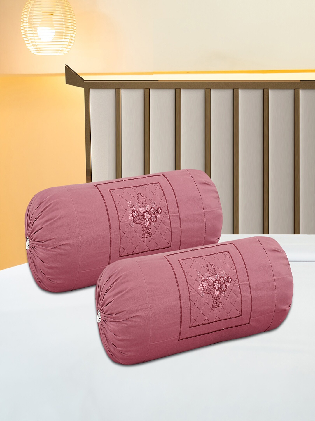

Hammer Home Pink 8 Pieces Embroidered Diwan Set