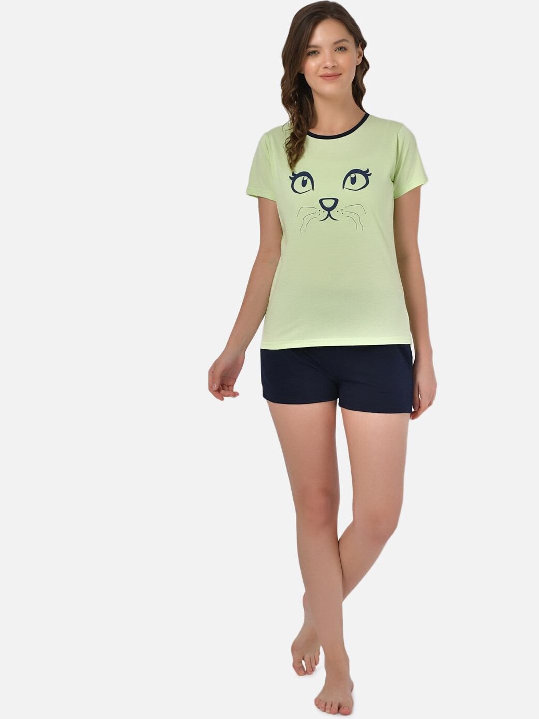 

Klamotten Printed T-Shirt With Shorts KL_GM03Gs, Green