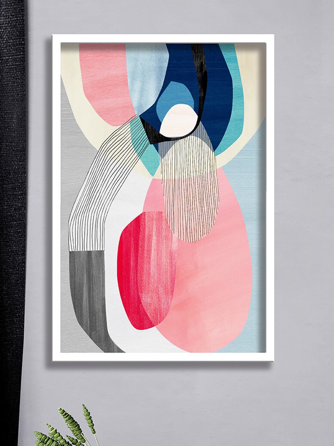 

SAF Pink & White Painting Wall Art