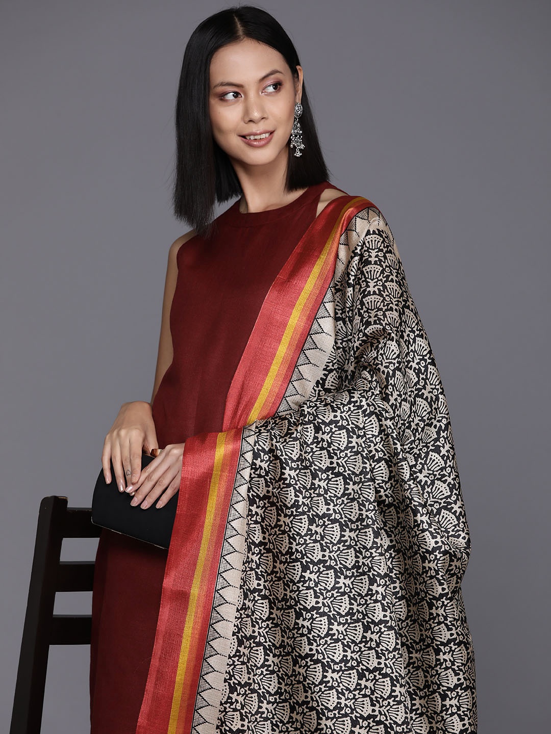 

Varanga Pure Cotton Kurta with Trousers & Dupatta, Maroon