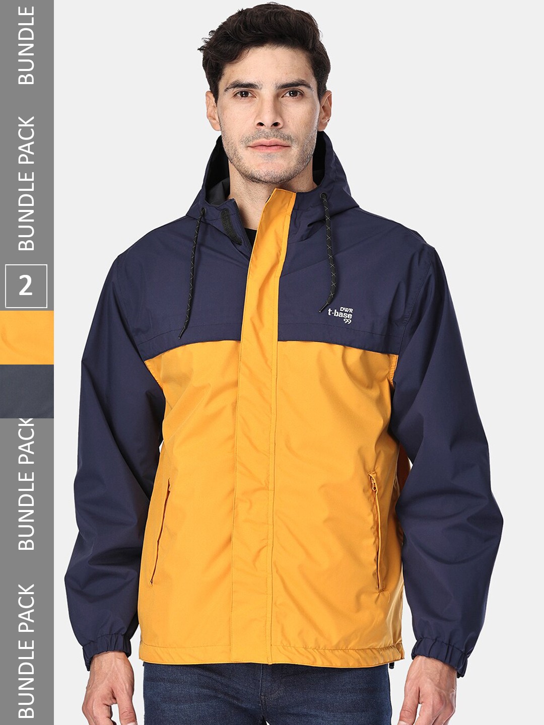 

t-base Plus Size Reversible Rain Jacket, Navy blue