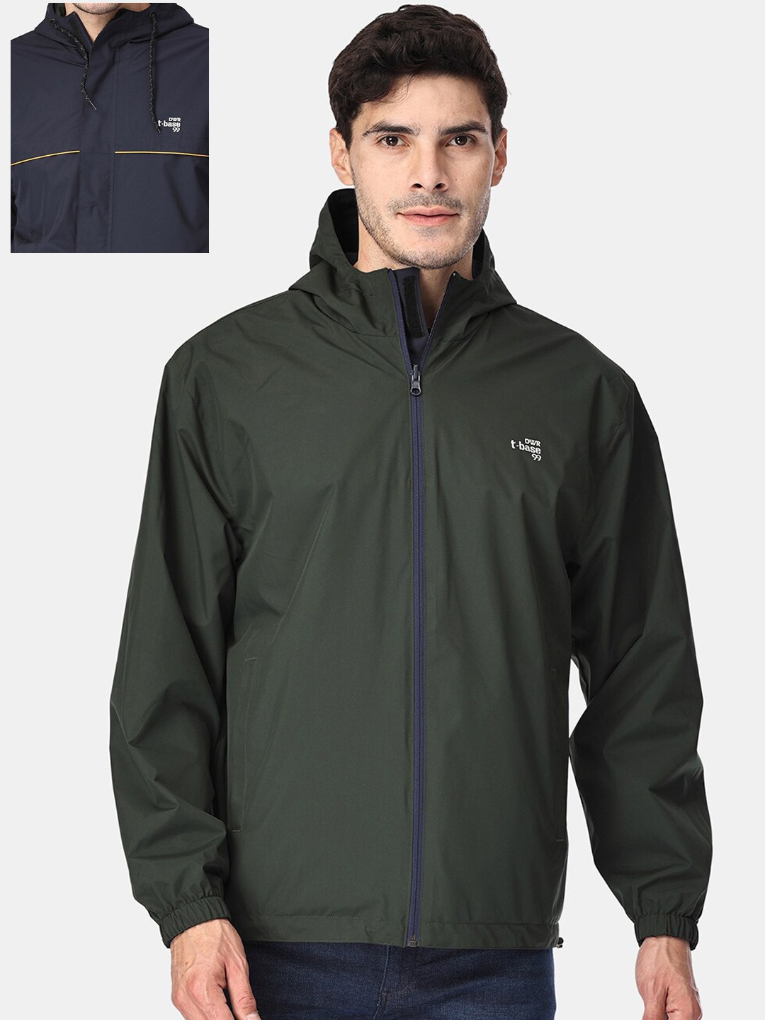 

t-base Reversible Rain Jacket, Navy blue