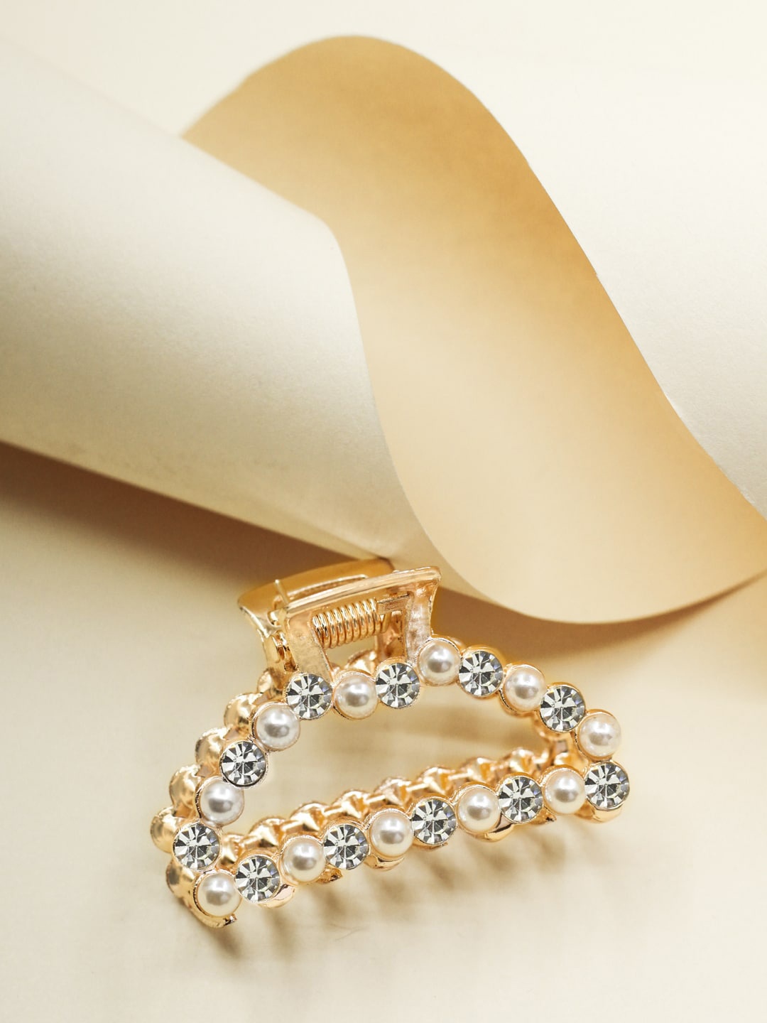 

SAIYONI Embellished Claw Clip, Rose gold