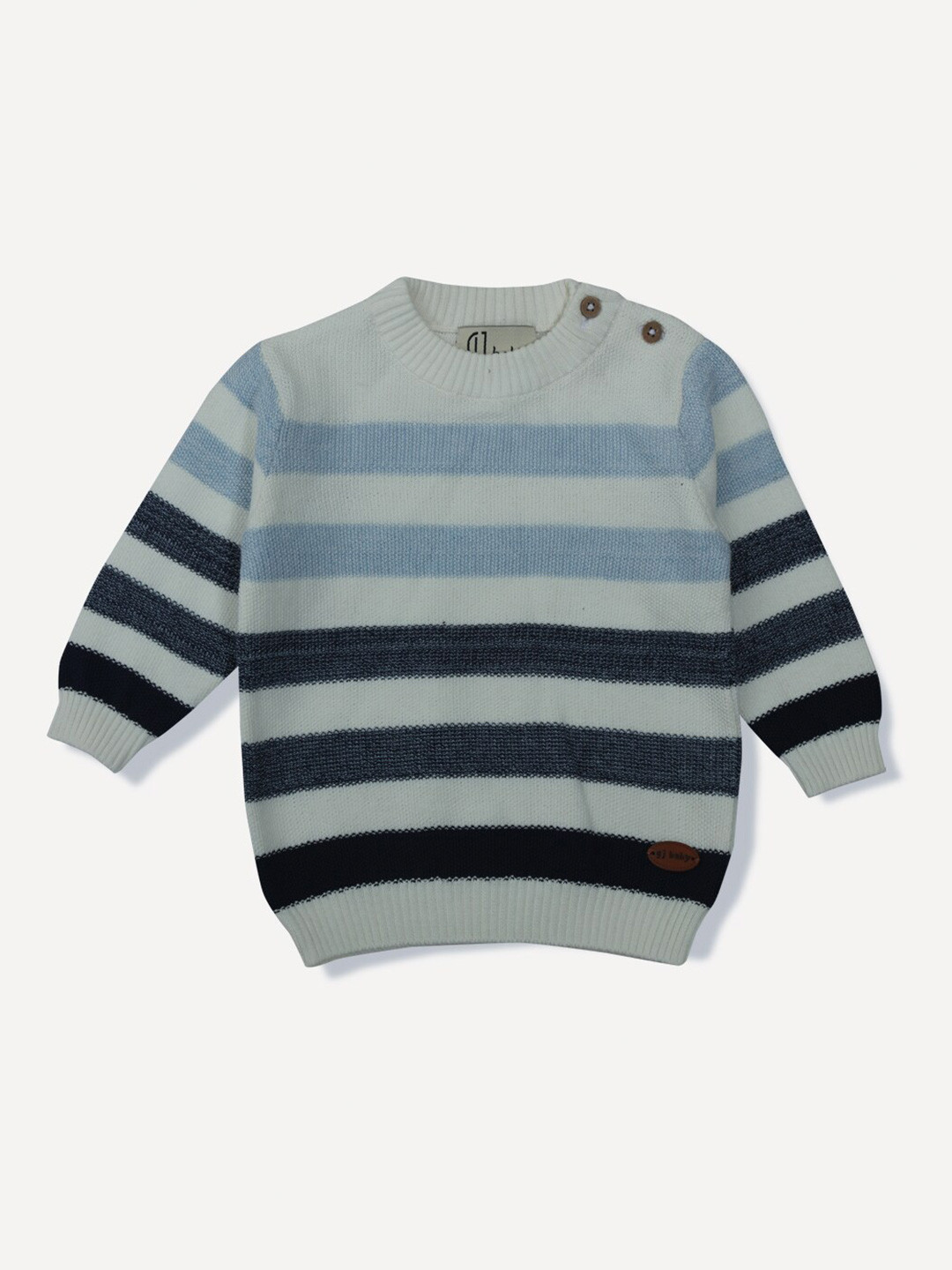 

GJ baby Infant Boys Striped Pullover Sweaters, White