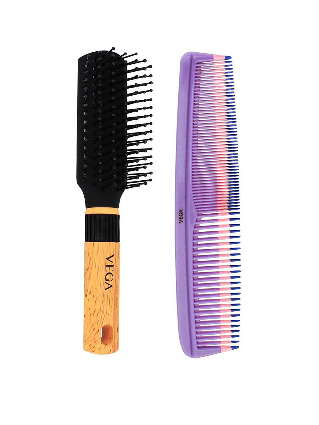 

VEGA Flat Hair Brush & Comb VCP-08, Black