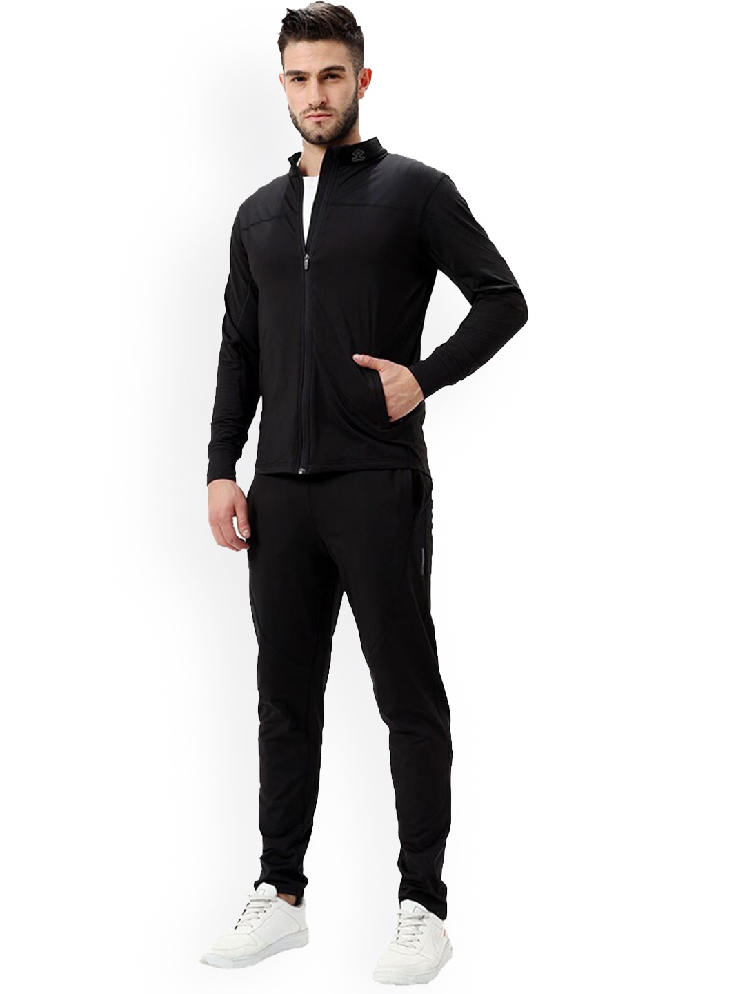 

Shrey Men Mid Rise Tracksuits, Black