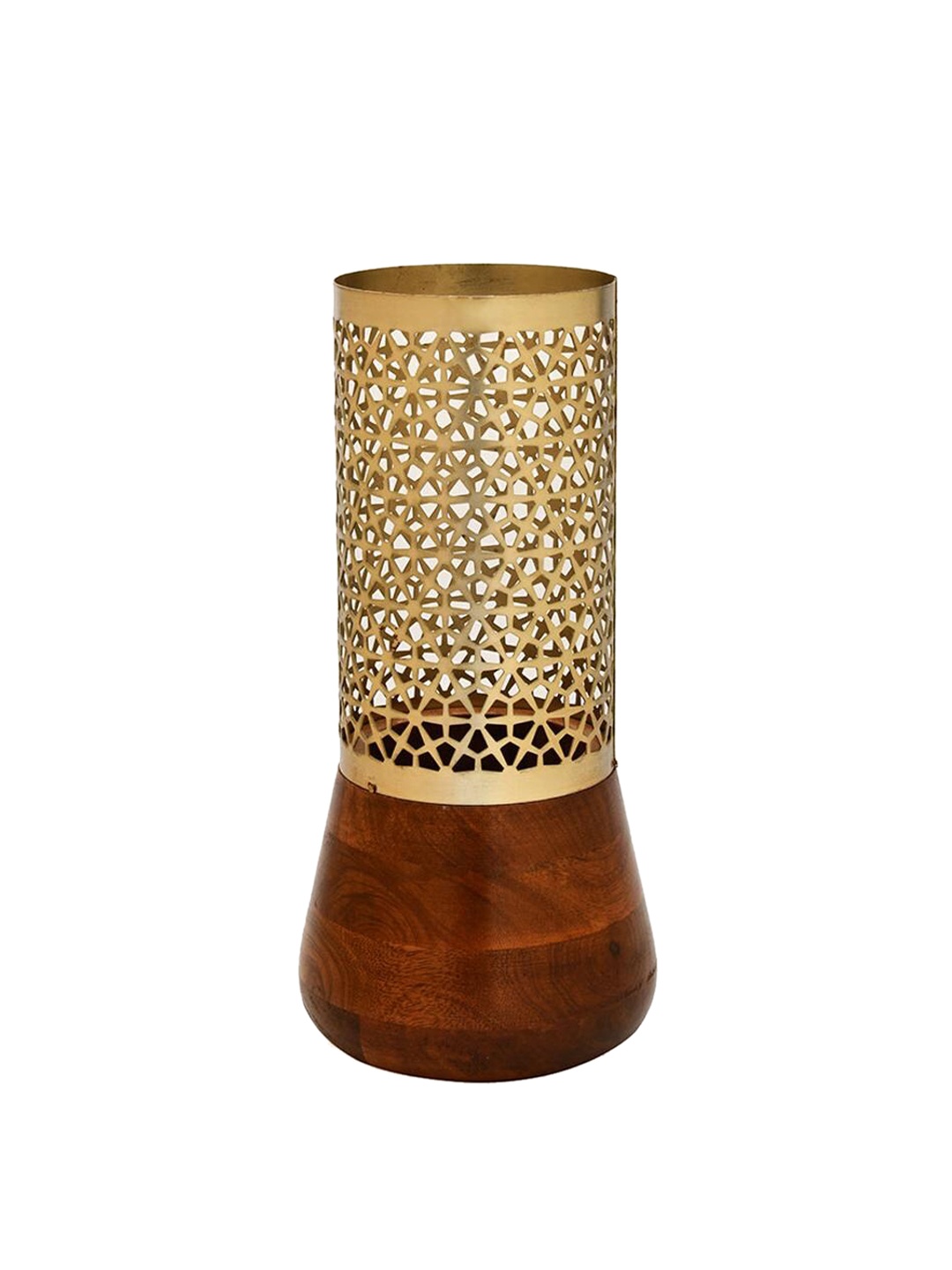 

Athome by Nilkamal Brown Upper Jali Cutwork Vase