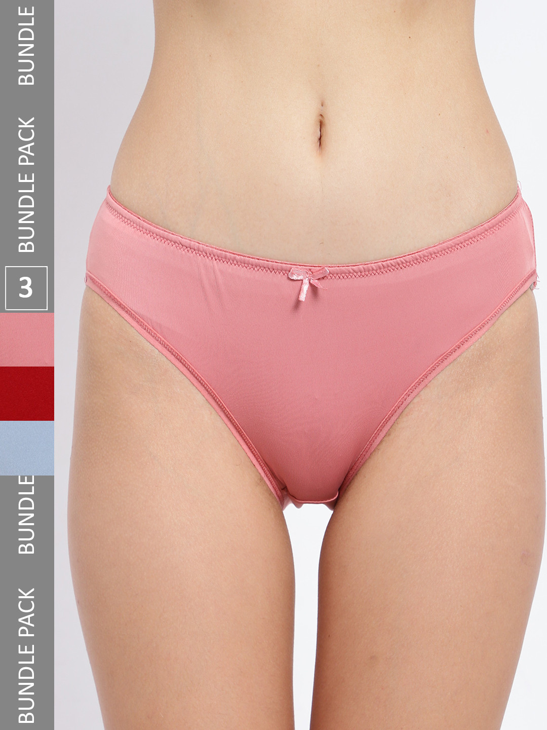 

LADYLAND Women Pack Of 3 Hipster Briefs SHADOW-2-SKU-S, Pink