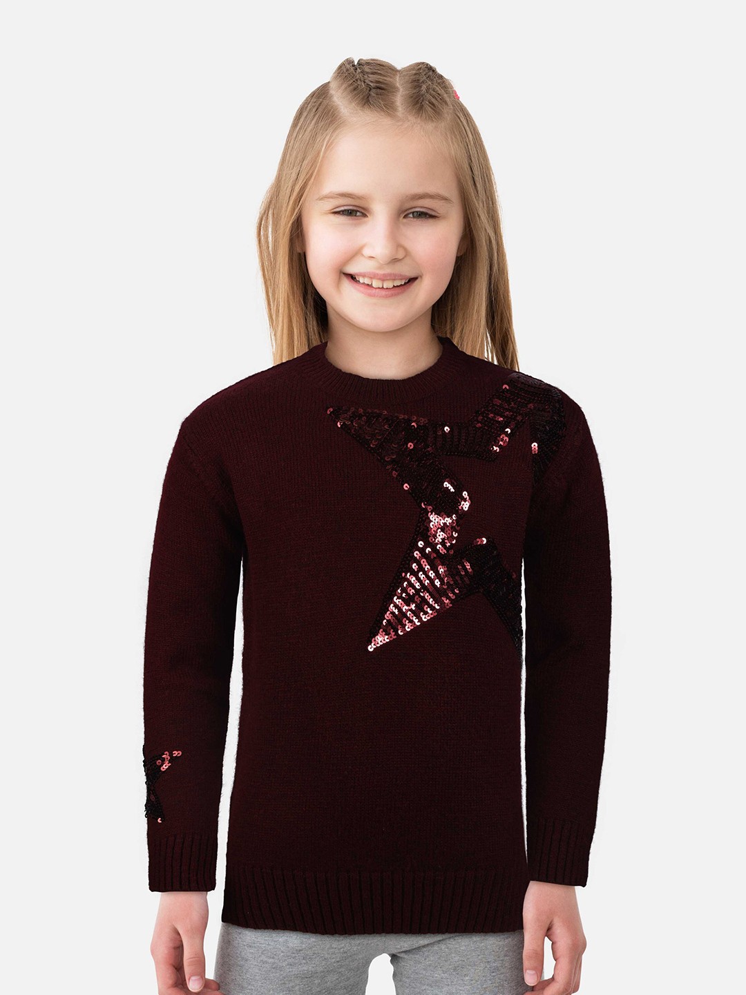 

Gini and Jony Girls Embroidered Cardigan with Embroidered Detail, Maroon