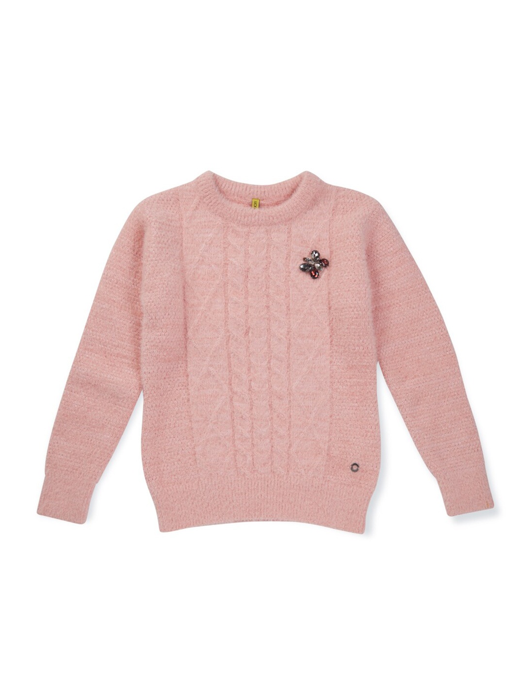 

Gini and Jony Girls Cable Knit Pullover, Pink