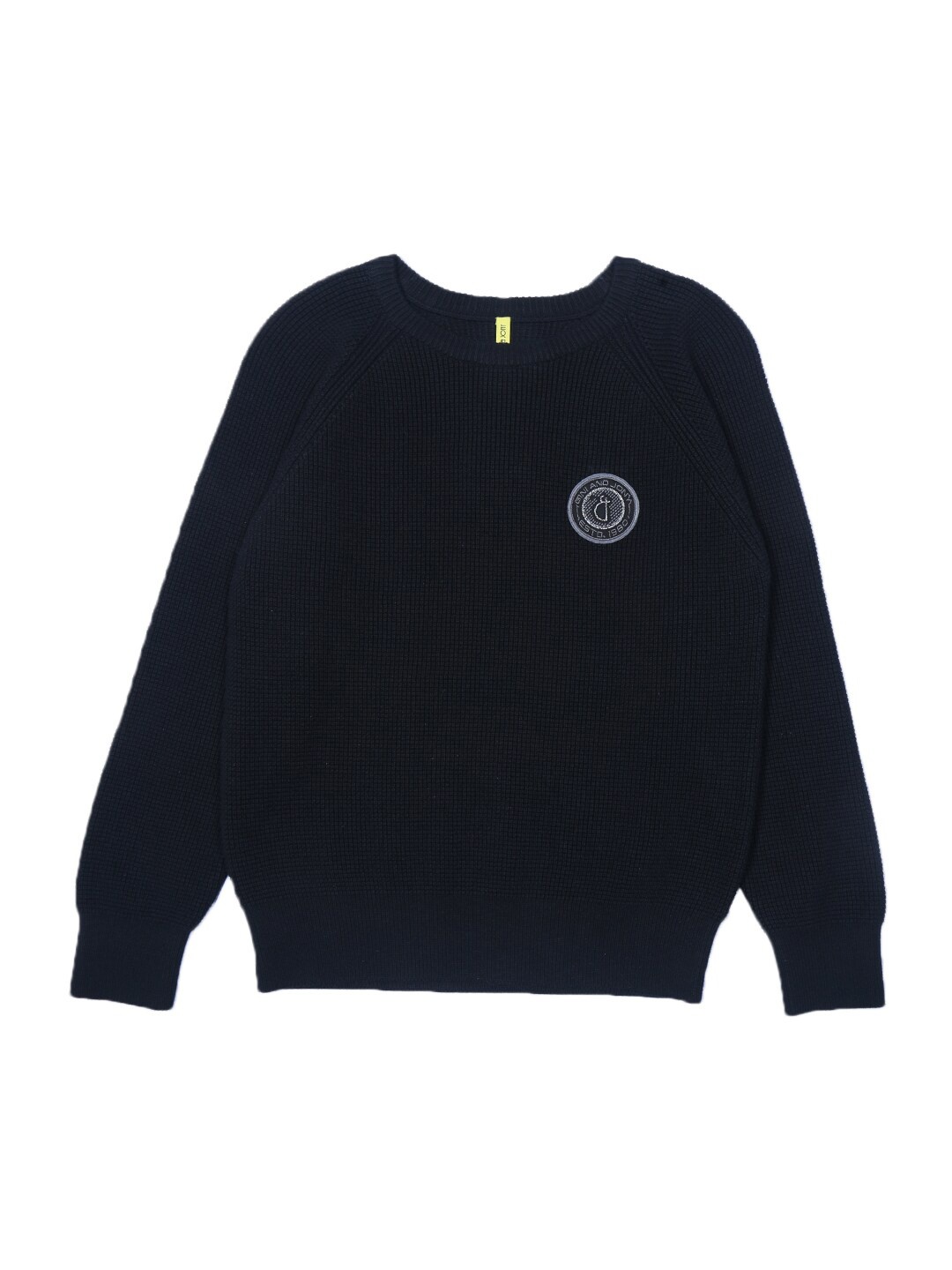 

Gini and Jony Boys Round Neck Knitted Pullover, Black