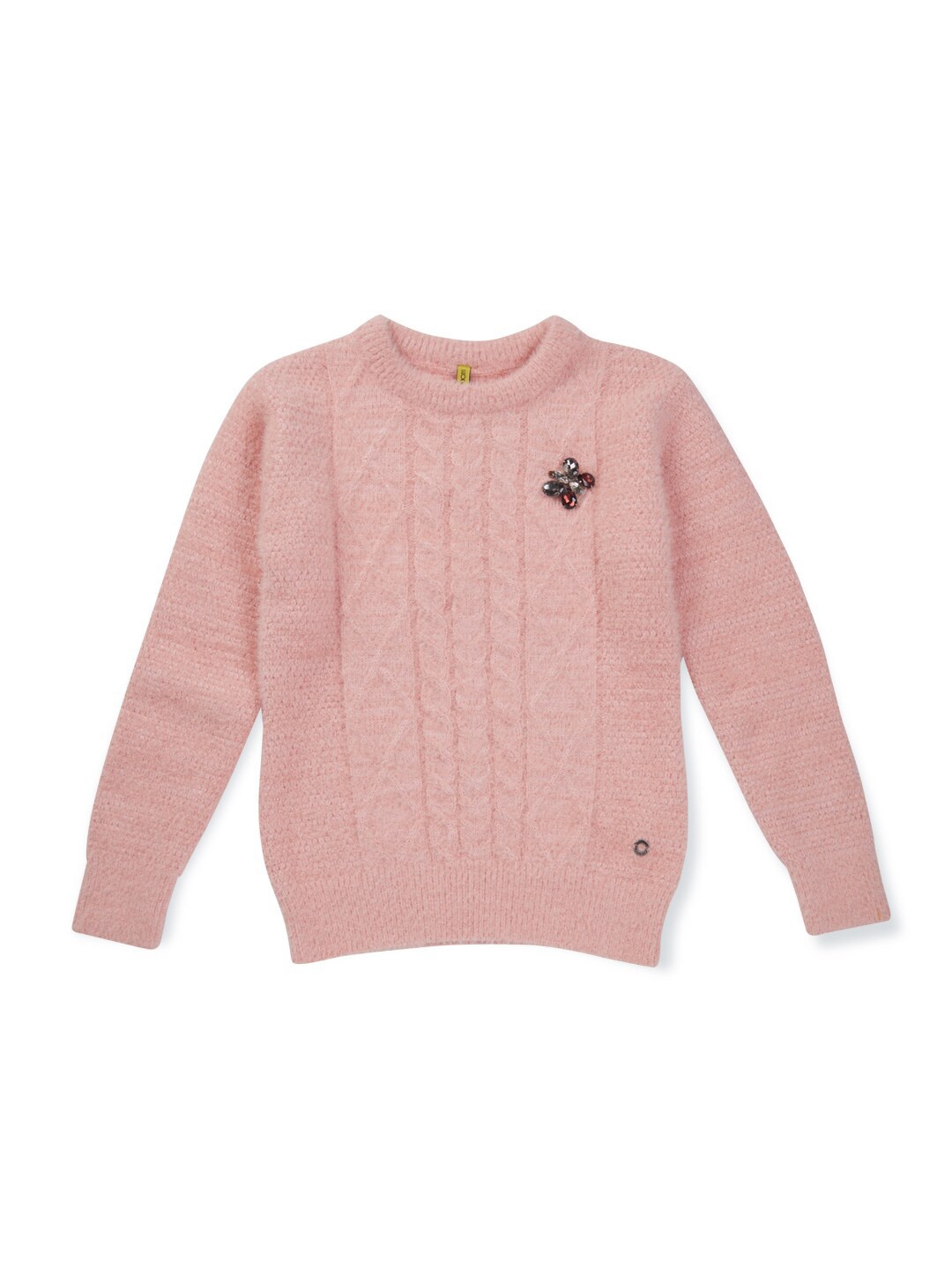 

Gini and Jony Girls Cable Knit Pullover, Pink