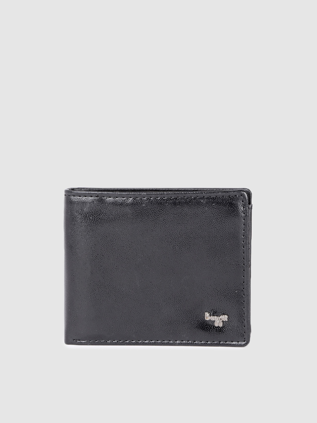 

Baggit Men Solid Two Fold Wallet, Black