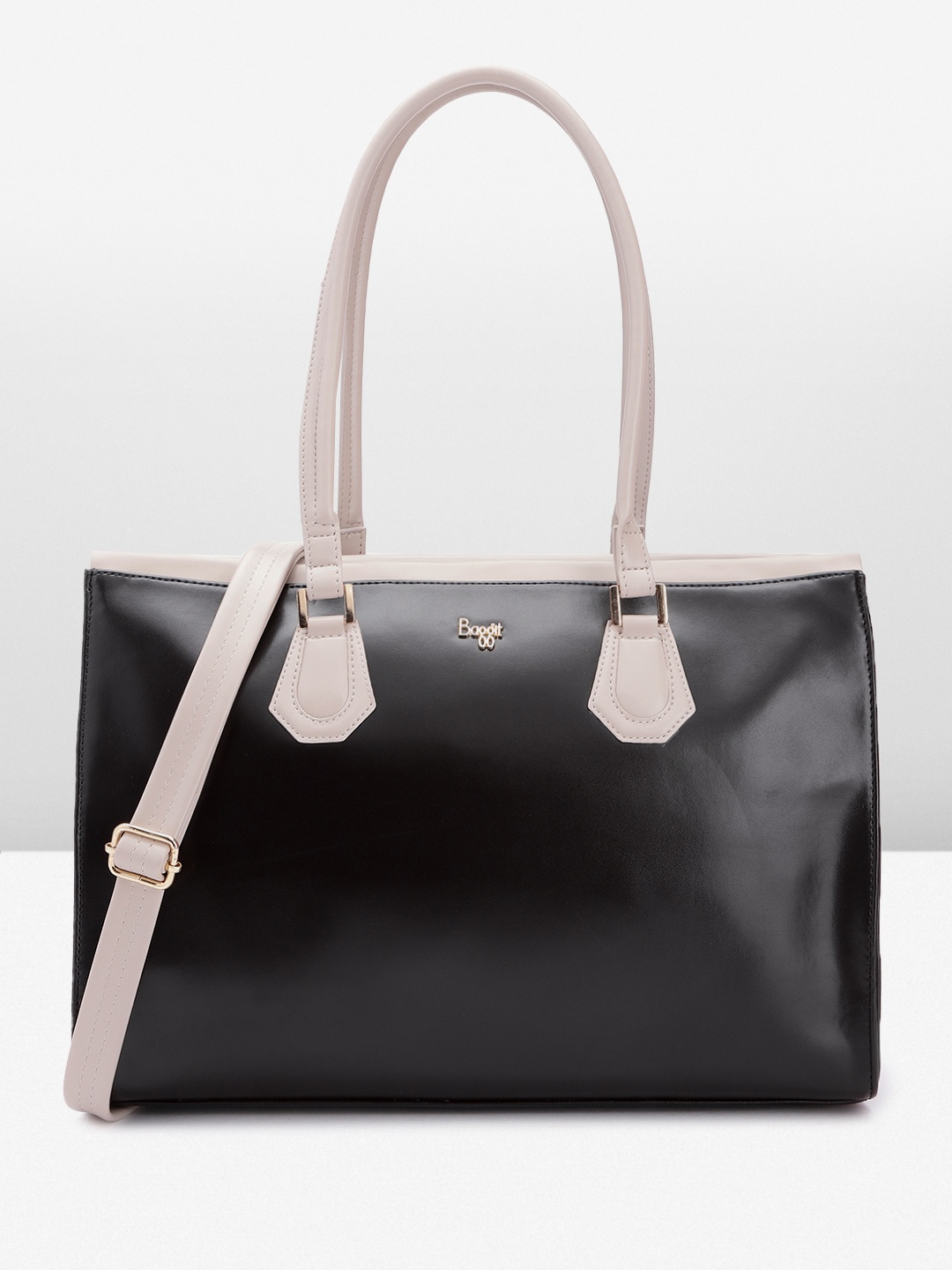 

Baggit Bichrome Structured Shoulder Bag, Black