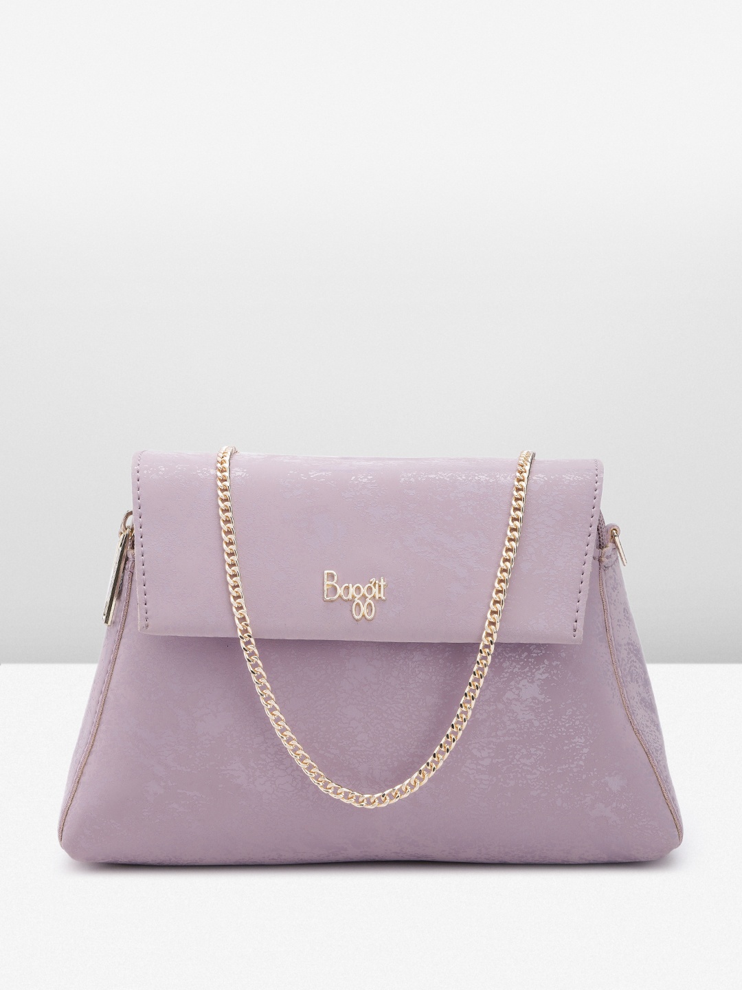 

Baggit Textured PU Structured Sling Bag, Lavender