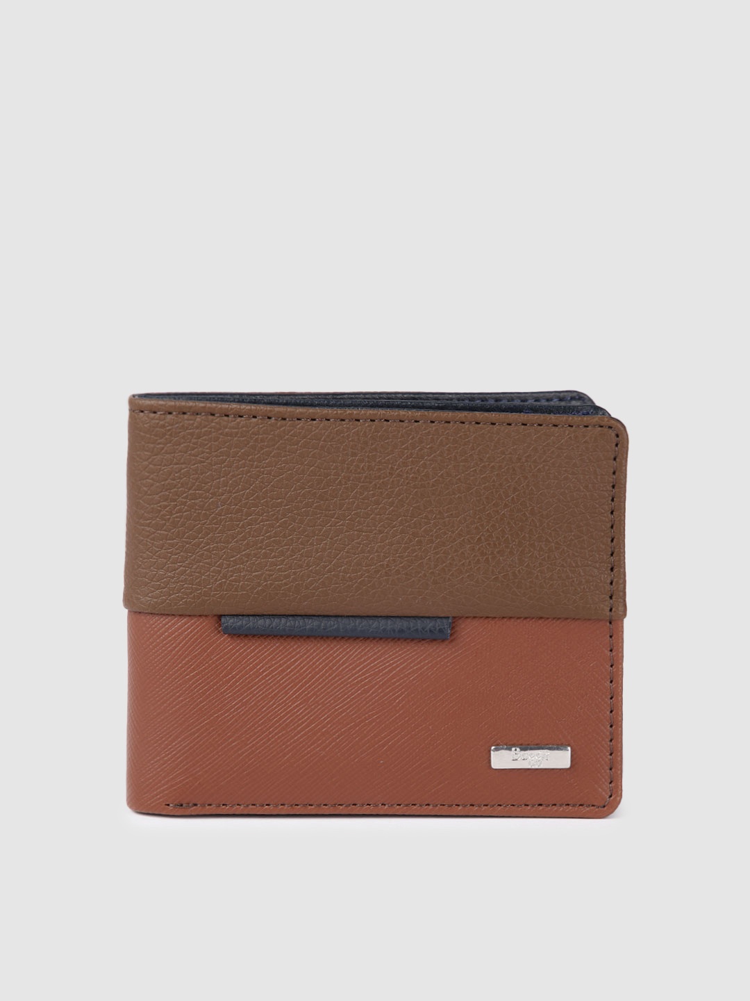 

Baggit Men Colourblocked Two Fold Wallet, Brown