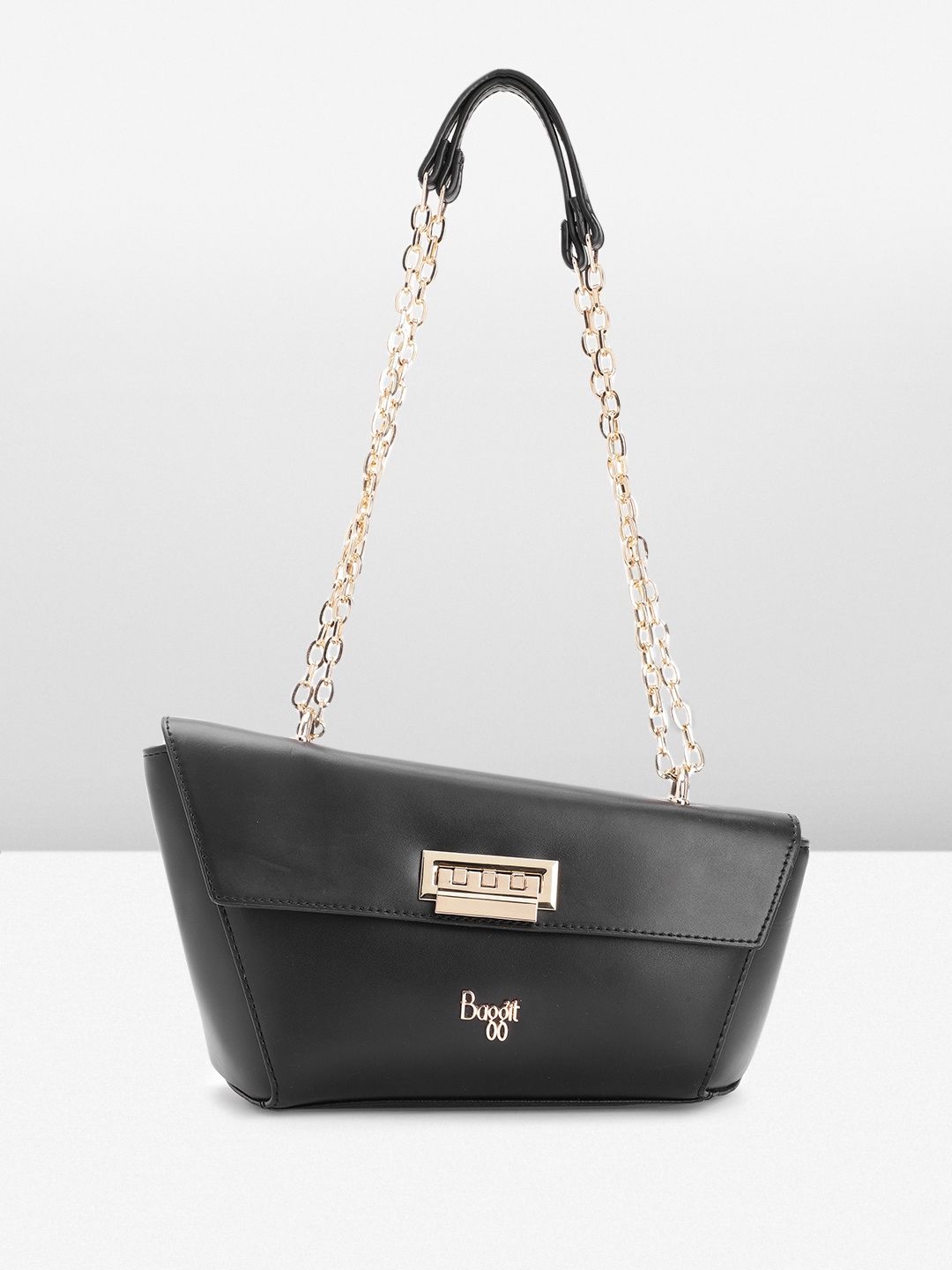 

Baggit Asymmetric Structured Shoulder Bag, Black