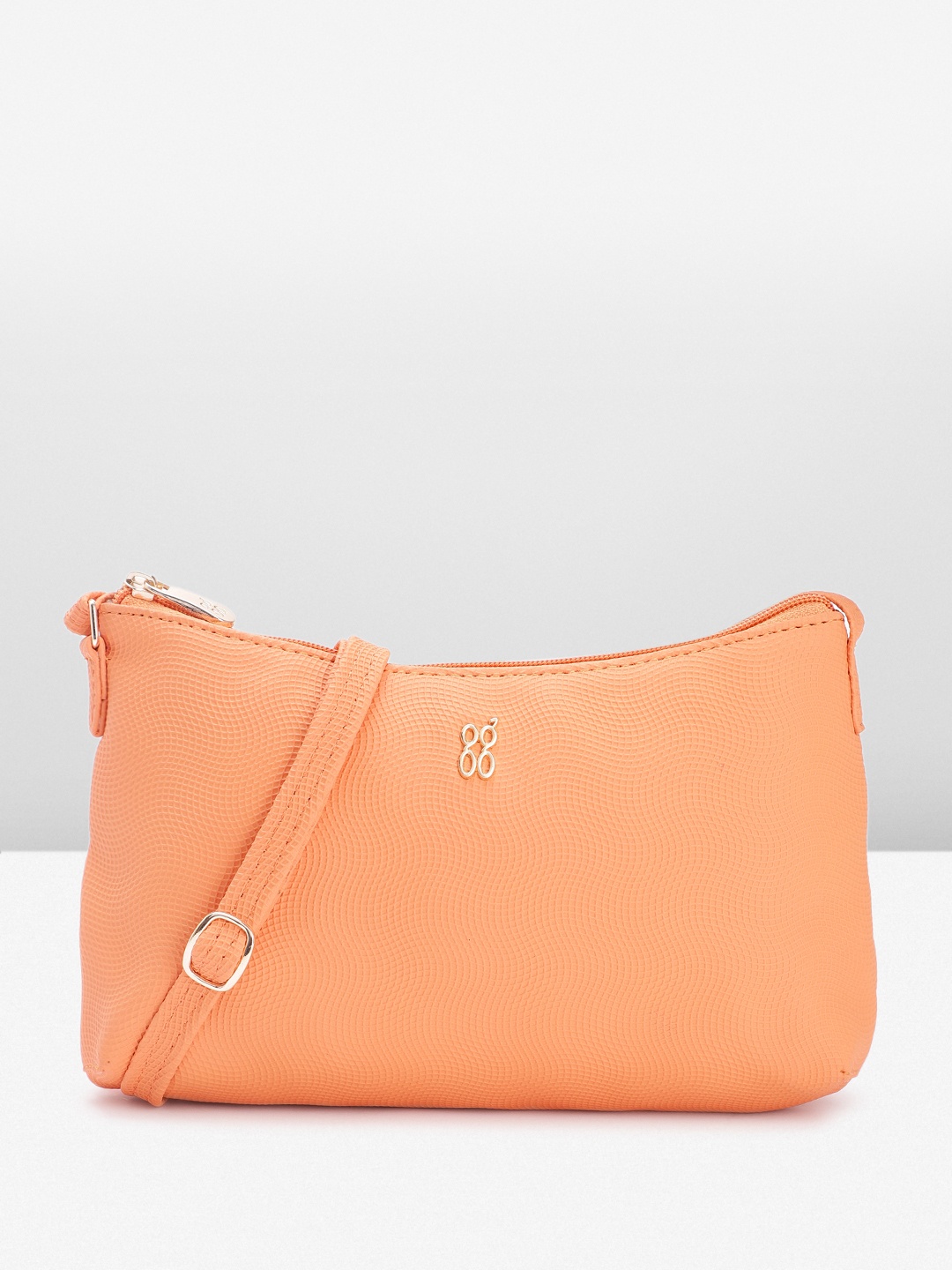 

Baggit Women Textured Sling Bag, Orange