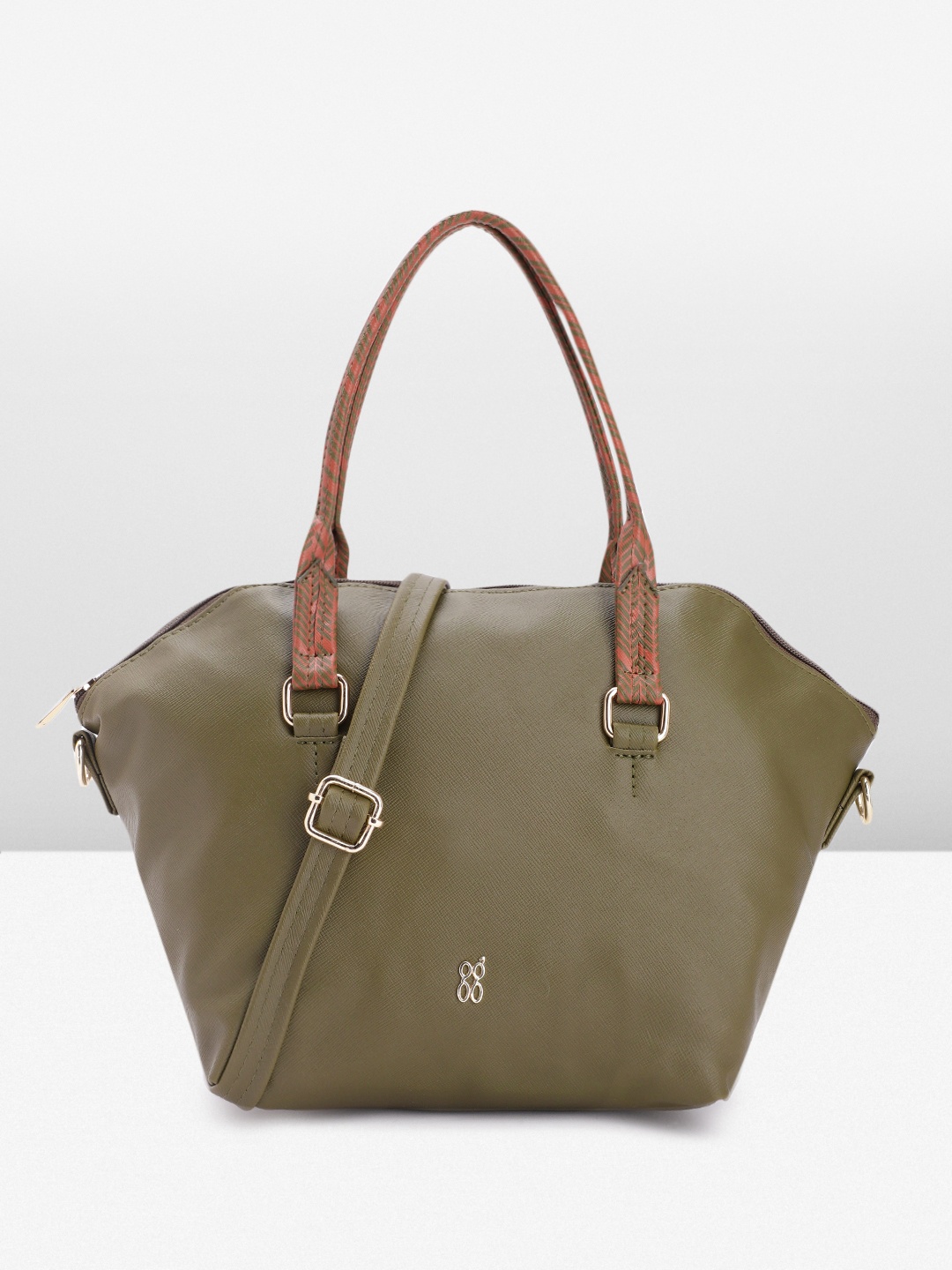 

Baggit Women Solid Handheld Bag, Olive