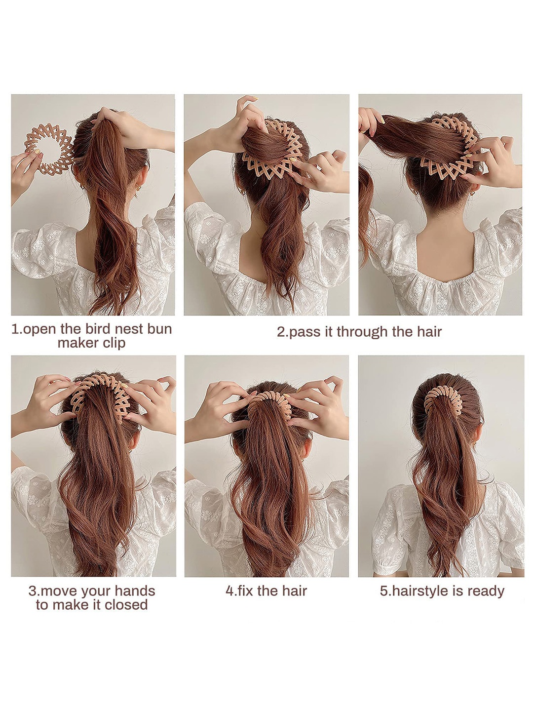 

CHRONEX Set of 4 Bird Nest Velvet Ponytail Holders, Multi