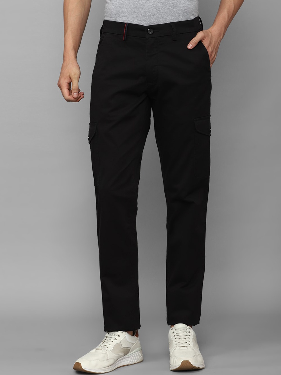 

Louis Philippe Sport Men Slim Fit Cargo Trousers, Black