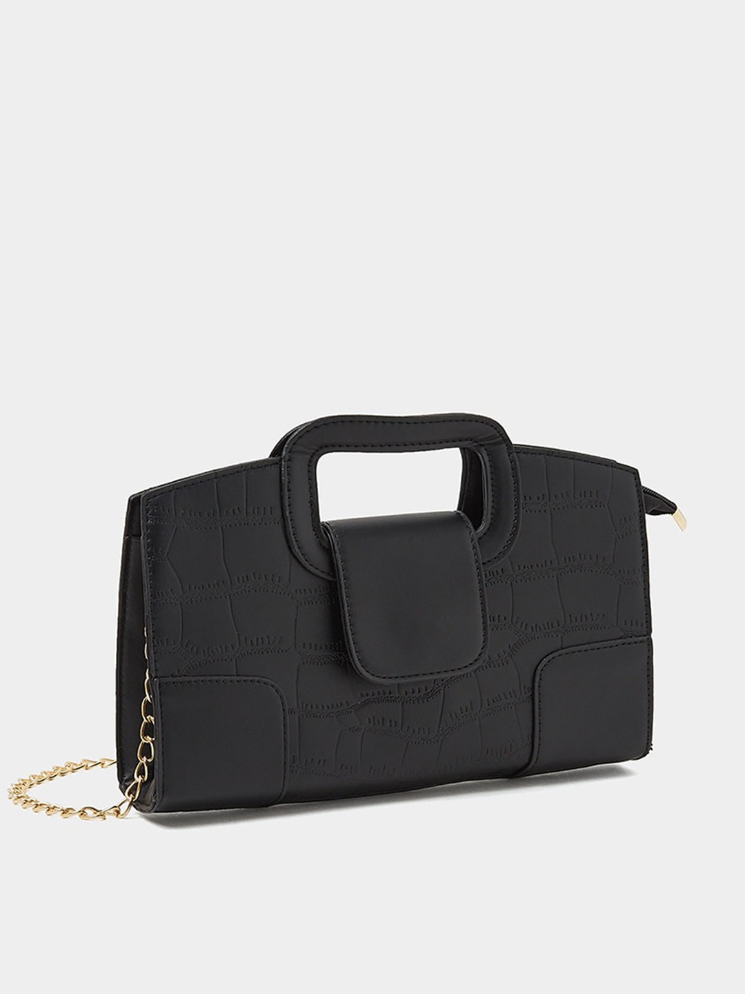 

Styli Textured Structured Handheld Bag, Black