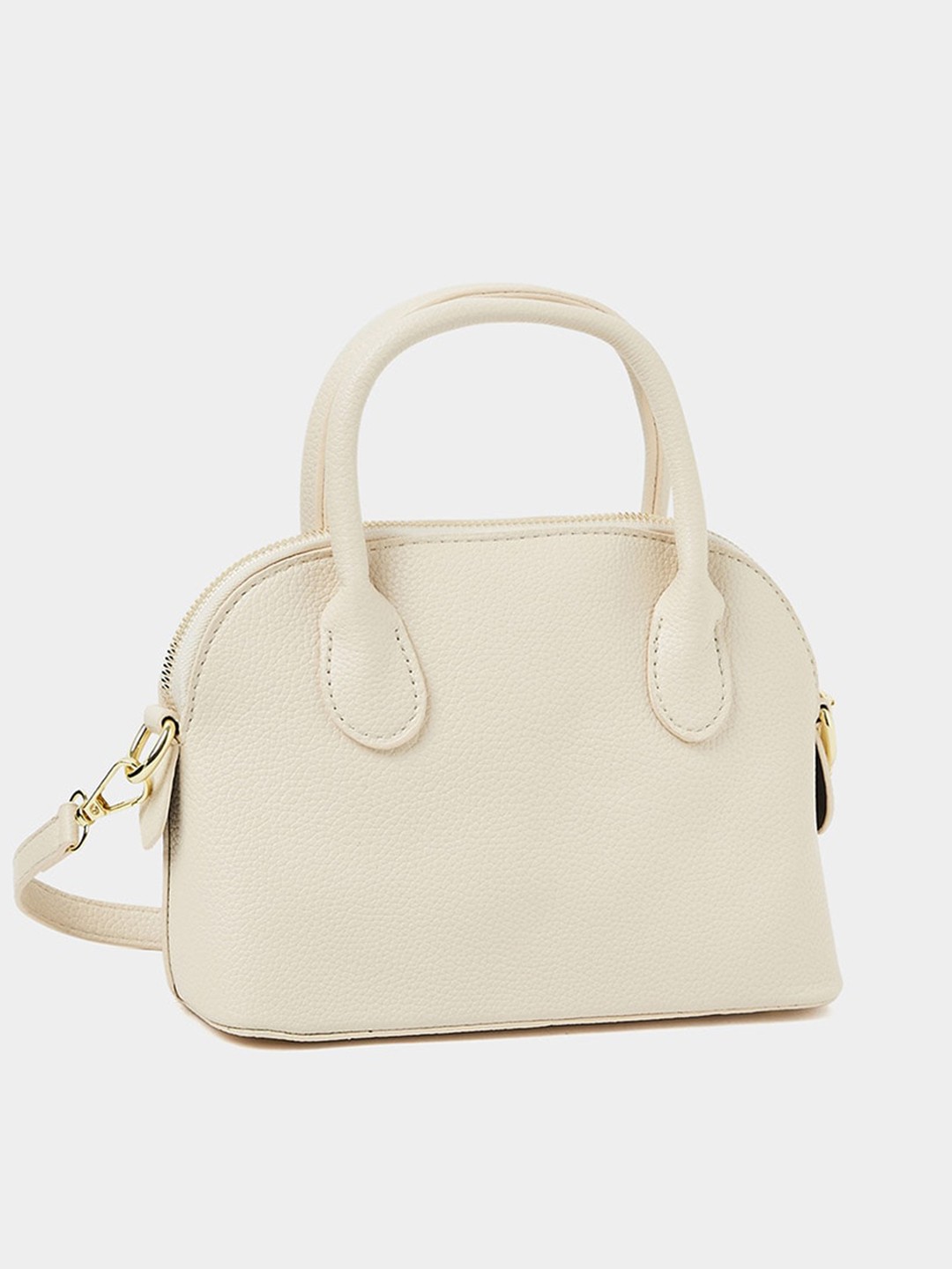 

Styli Textured Structured Handheld Bag, White