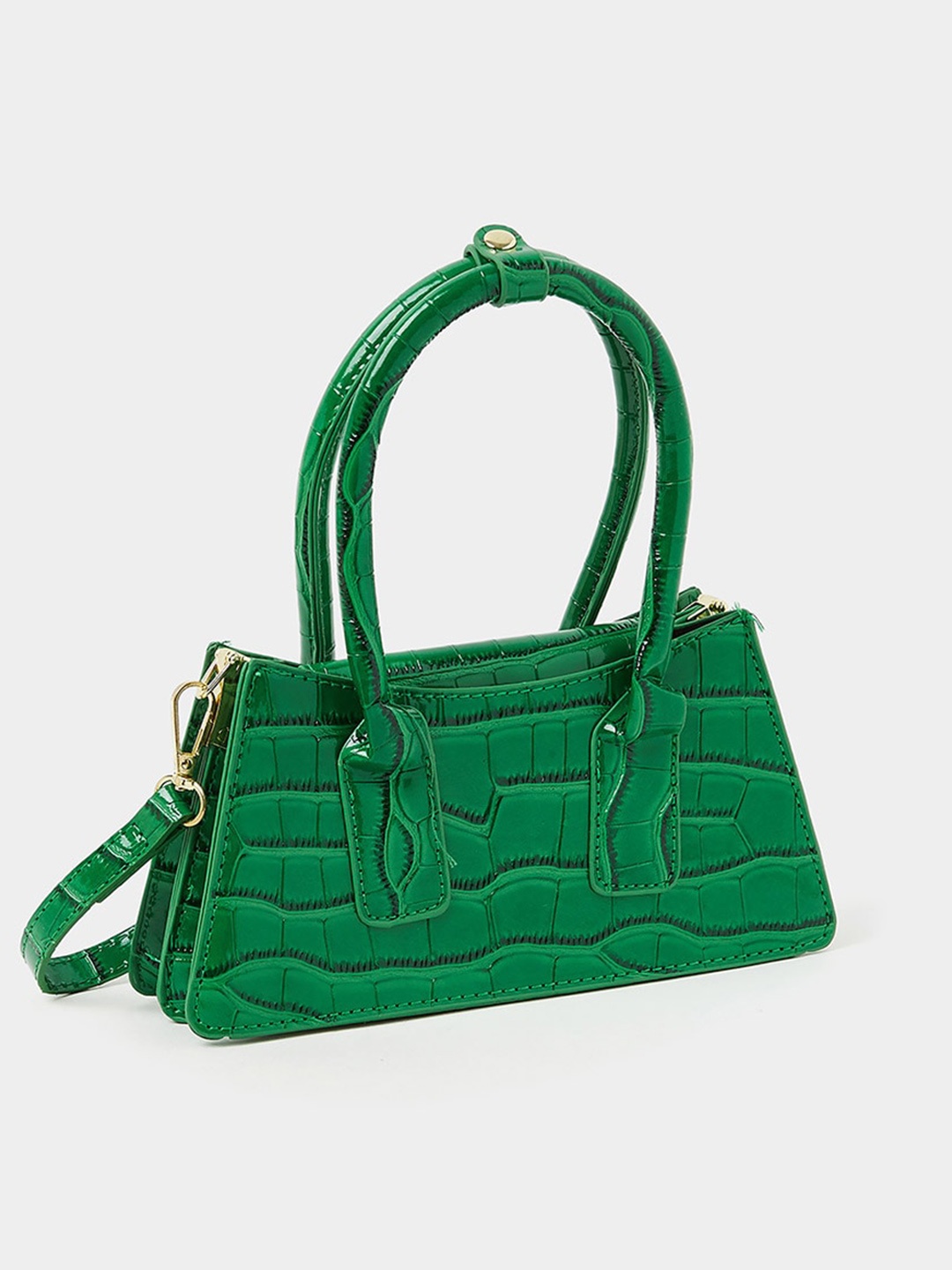 

Styli Textured Structured Handheld Bag, Green