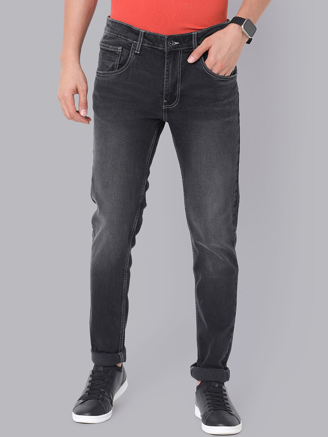 

VAN HEUSEN DENIM LABS Men Skinny Fit Light Fade Jeans, Black