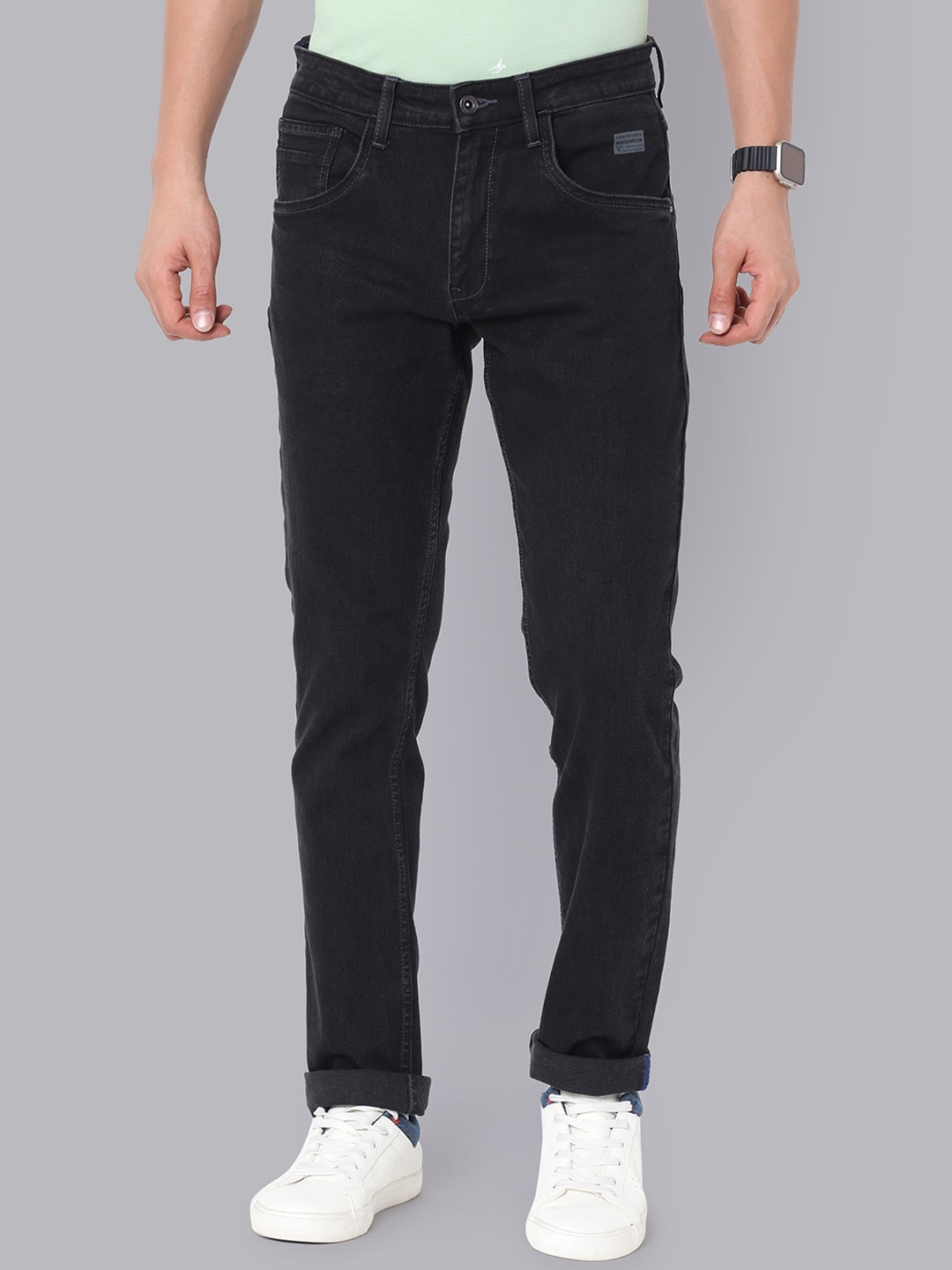 

VAN HEUSEN DENIM LABS Men Mid -Rise Slim Fit Jeans, Black
