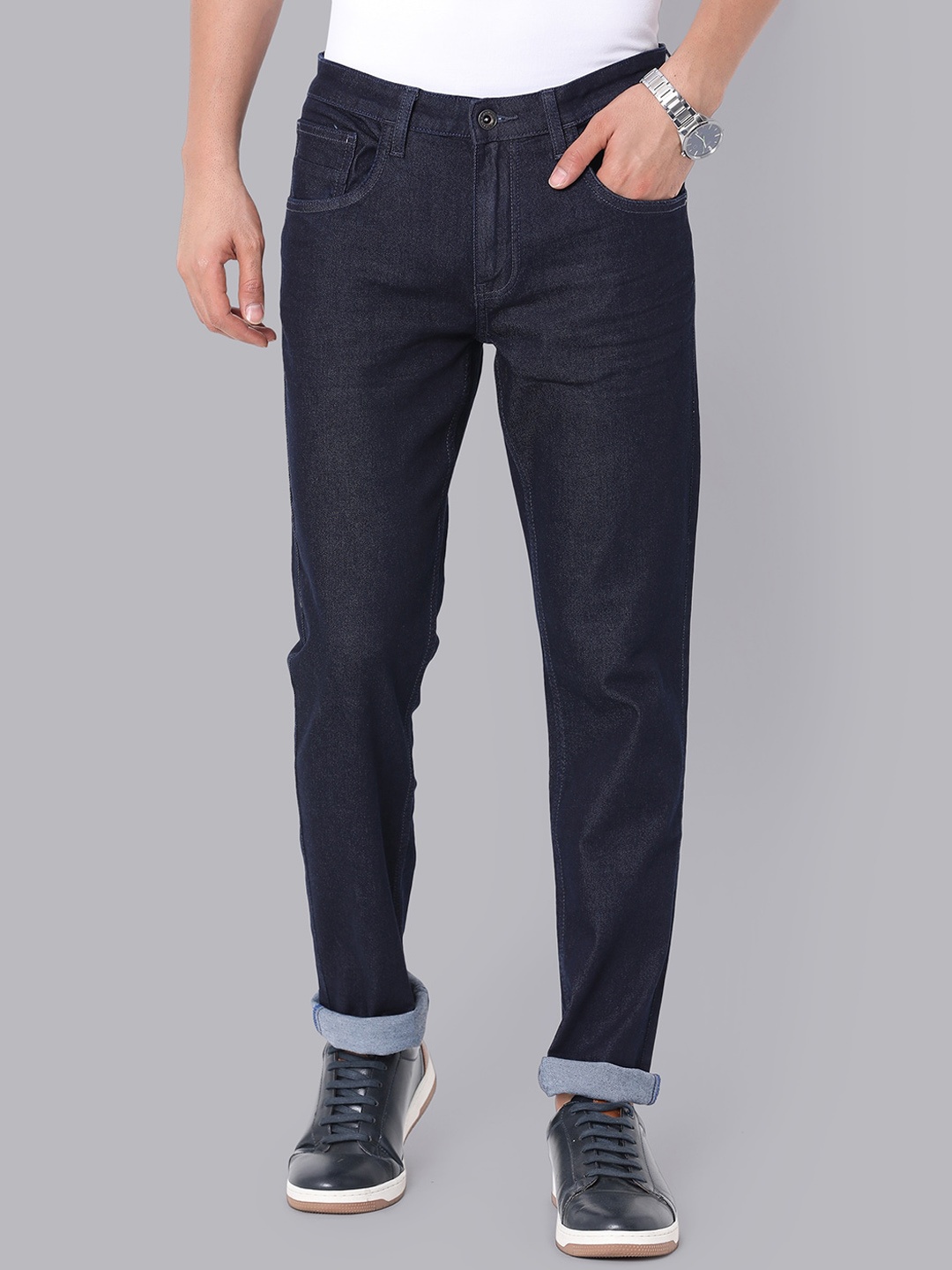 

VAN HEUSEN DENIM LABS Men Slim Fit Stretchable Jeans, Navy blue