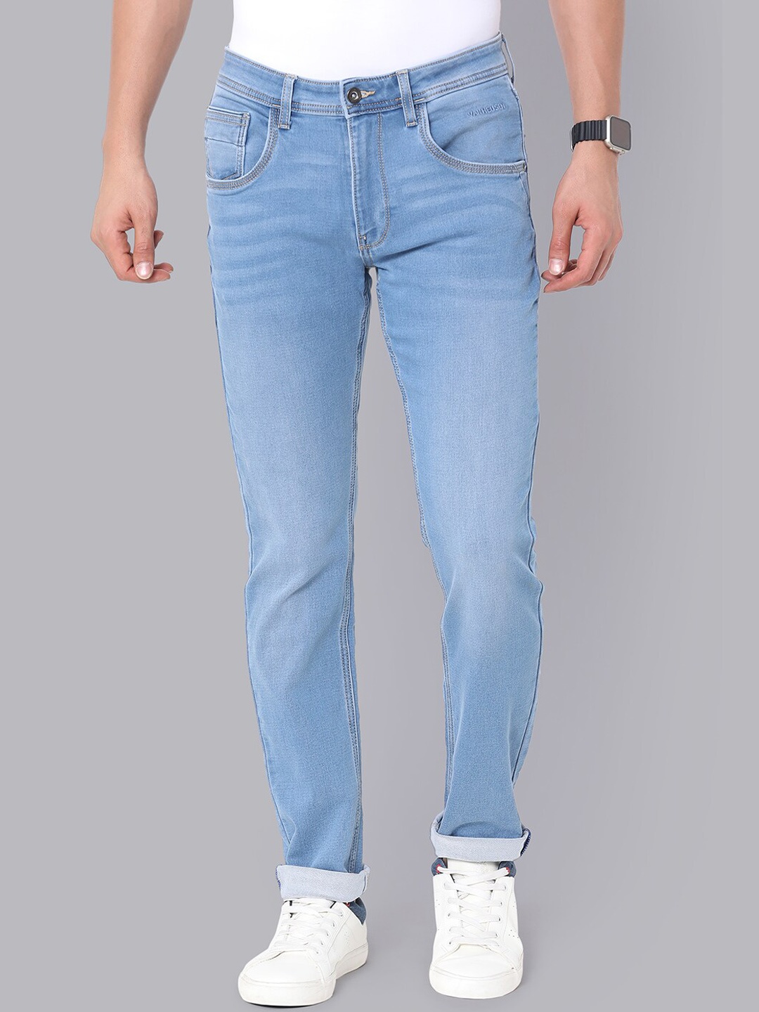 

VAN HEUSEN DENIM LABS Men Skinny Fit Light Fade Stretchable Jeans, Blue