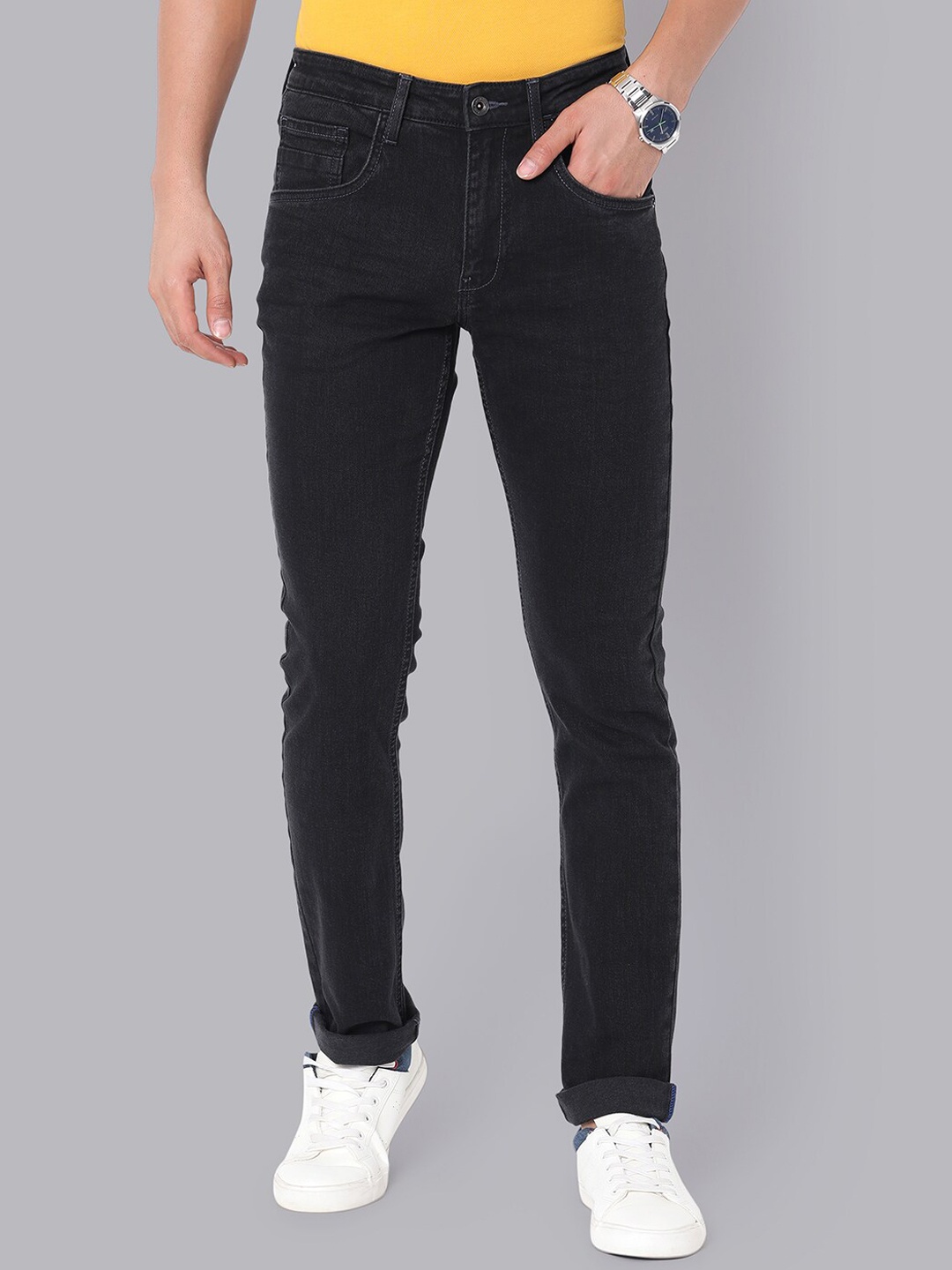 

VAN HEUSEN DENIM LABS Men Mid -Rise Slim Fit Jeans, Black
