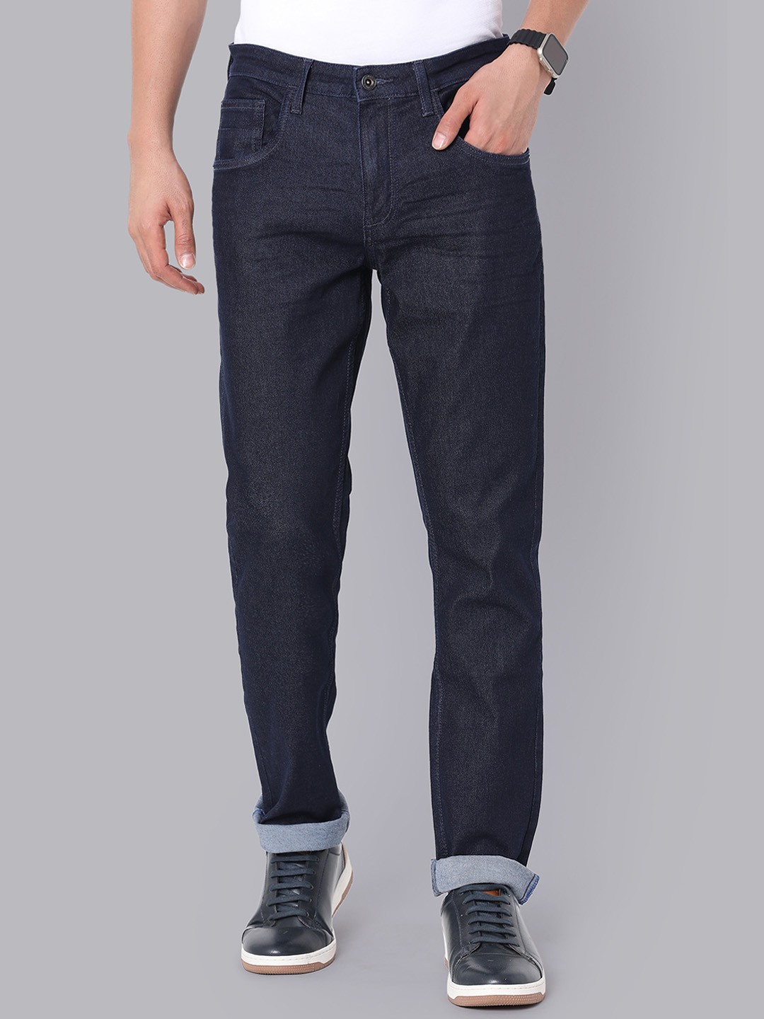 

VAN HEUSEN DENIM LABS Men Slim Fit Stretchable Jeans, Navy blue
