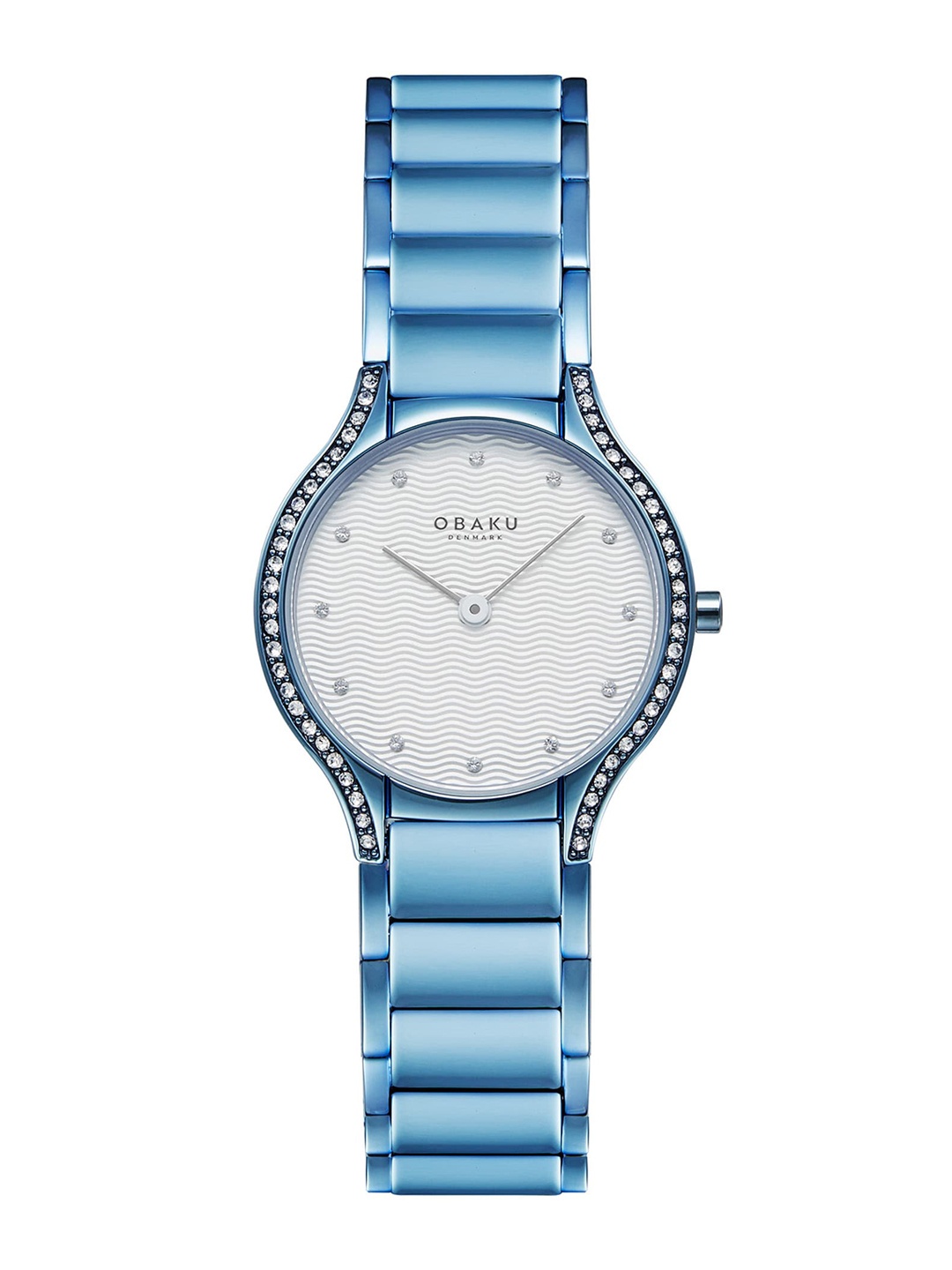 

Obaku Acacie Embellished Dial & Blue Stainless Steel Bracelet Style Straps Analogue Watch, White