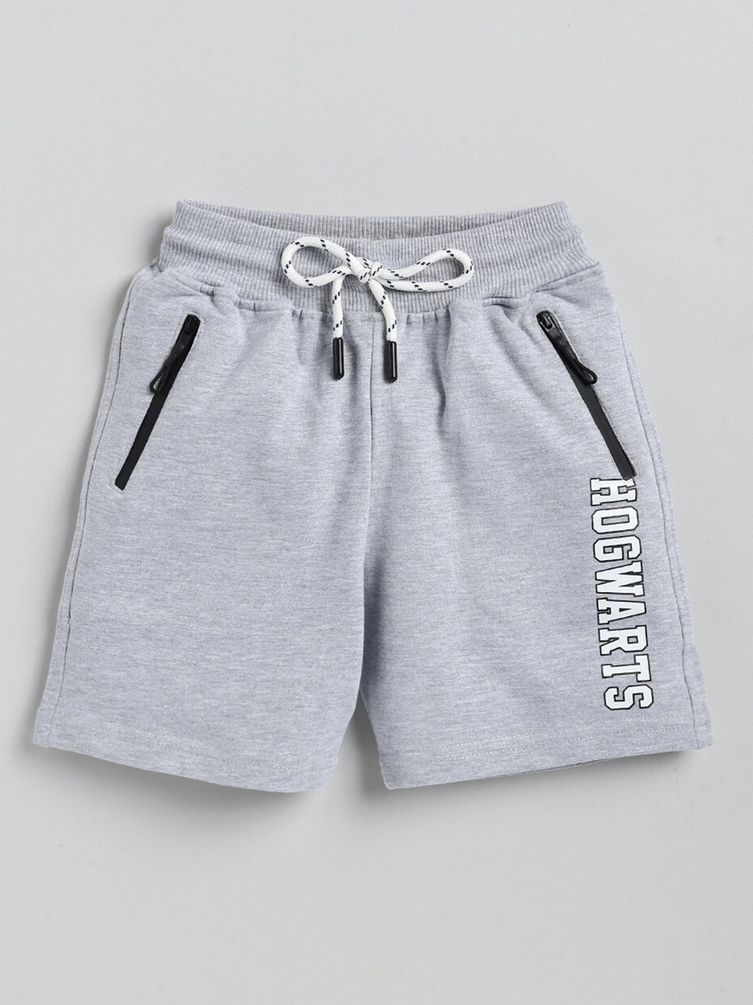 

Ginie Boys Mid Rise Pure Cotton Slim Fit Shorts, Grey