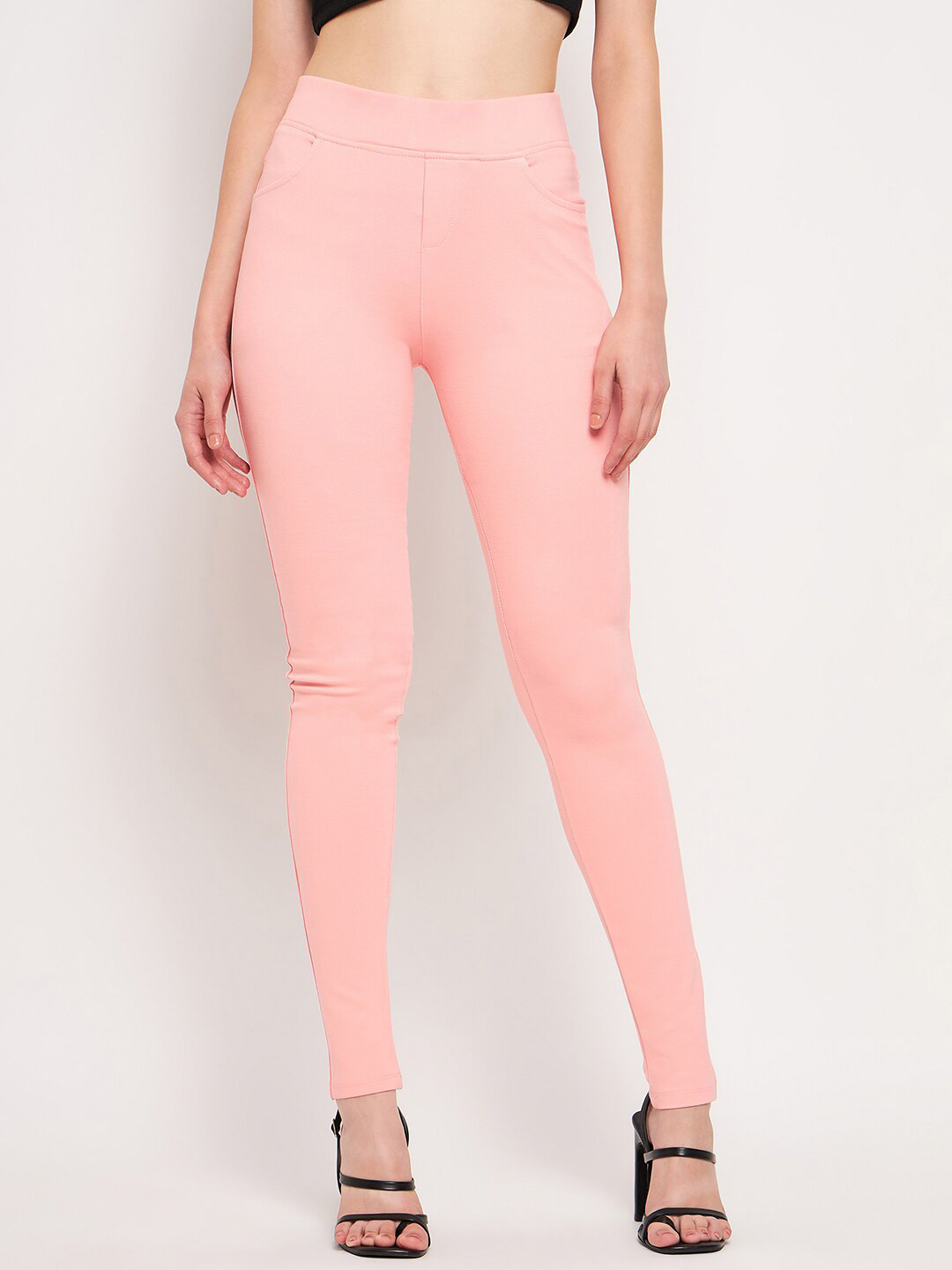 

TULIP 21 Women Ankle Length Slim Fit Stretchable Jeggings, Pink