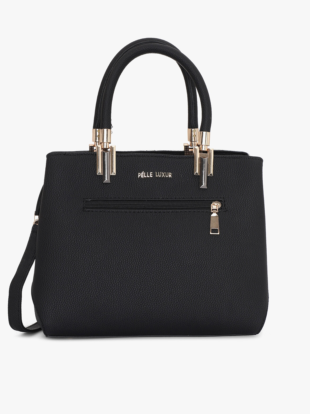 

PELLE LUXUR Colourblocked Structured Handheld Bag, Off white