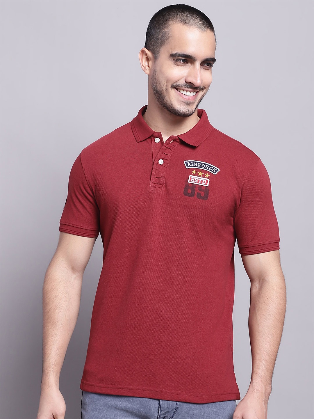 

Cantabil Polo Collar Cotton T-Shirt, Rust