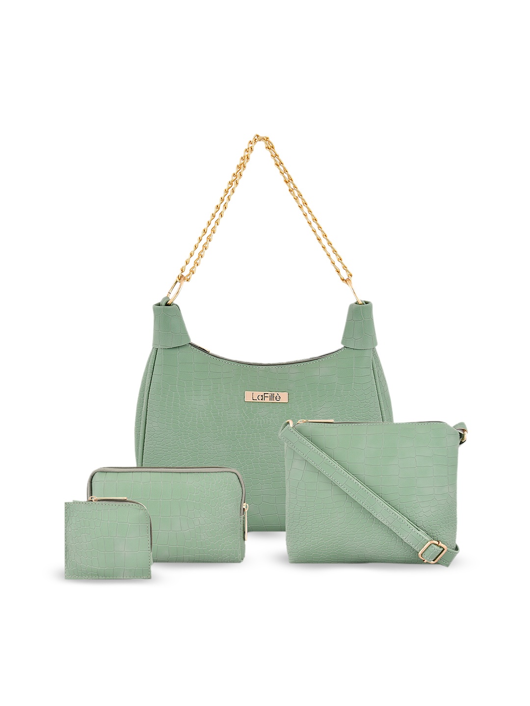 

LaFille Set Of 4 Oversized Handheld Bag, Green